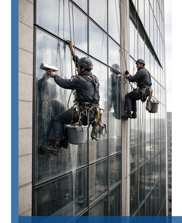 Профессиональная мойка стеклянных фасадов зданий в Зеленодольске