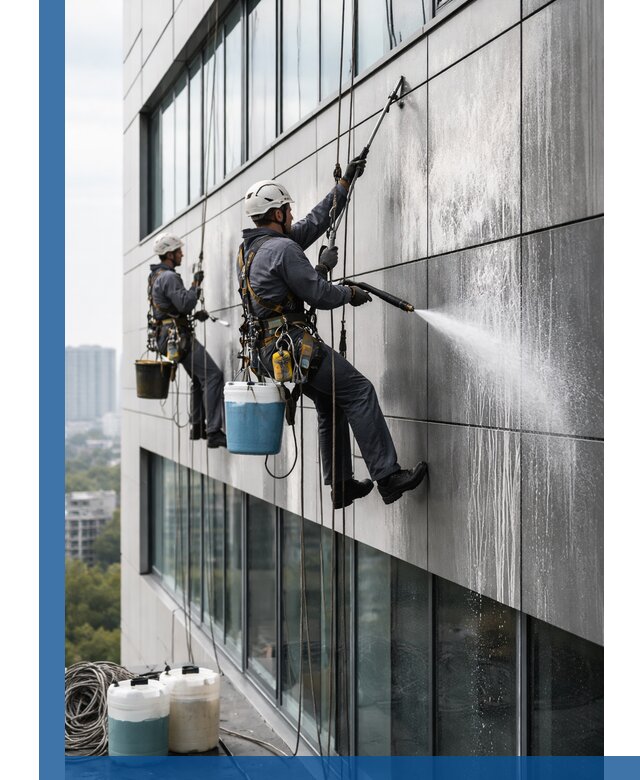 Профессиональная мойка вентилируемых фасадов в Зеленодольске