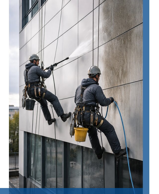 Мойка фасада из композита в Зеленодольске по цене от 311 р. | ВЫСОТНИК-Злн