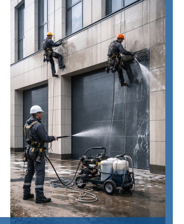 Послестроительная мойка фасада в Зеленодольске от 311 р. | ВЫСОТНИК-Злн