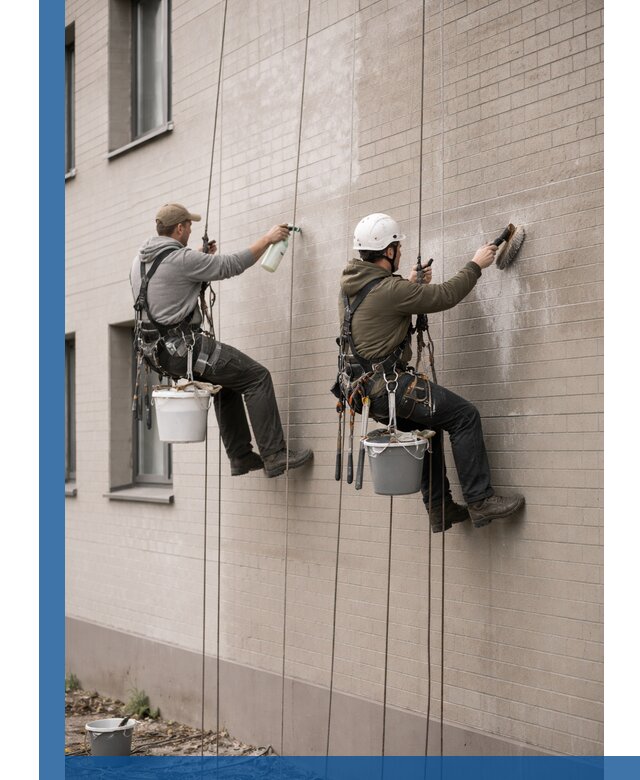 Удаление высолов с фасада зданий в Зеленодольске без повреждений и следов