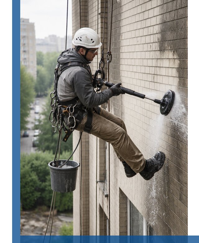 Очистка фасада от копоти в Зеленодольске профессионально и безопасно