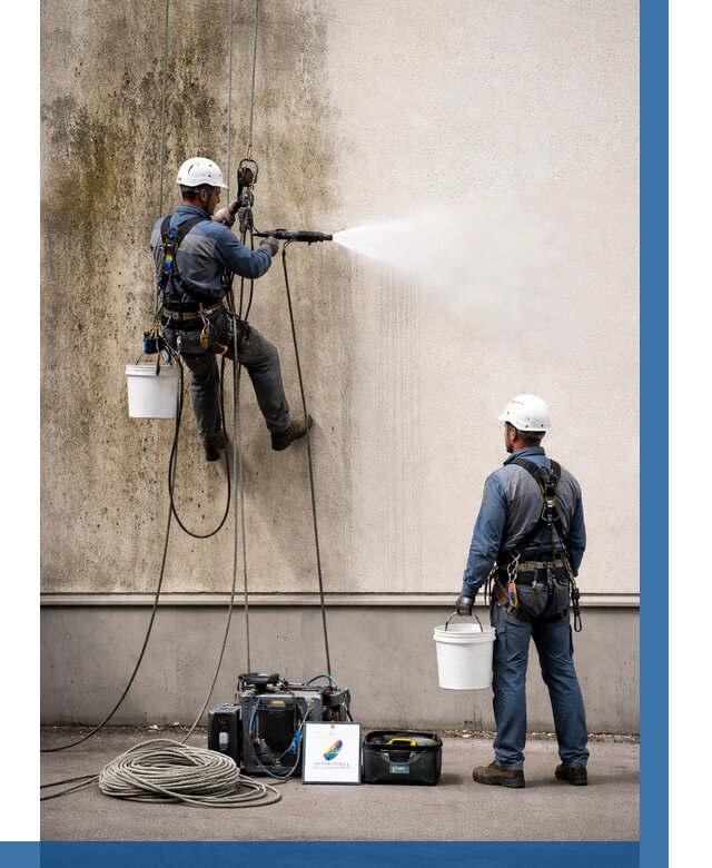 Очистка фасада от плесени в Зеленодольске от 311 р. | ВЫСОТНИК-Злн