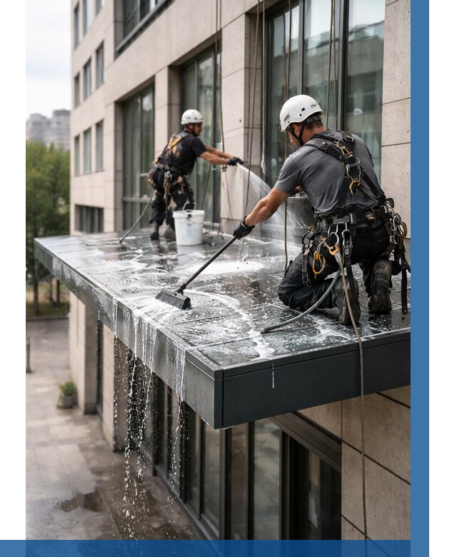 Мойка козырьков и навесов в Зеленодольске от 3623 р. | ВЫСОТНИК-Злн