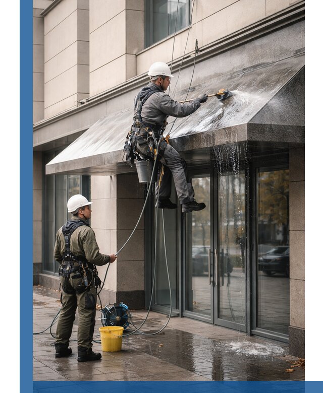 Профессиональная мойка козырьков и навесов в Зеленодольске