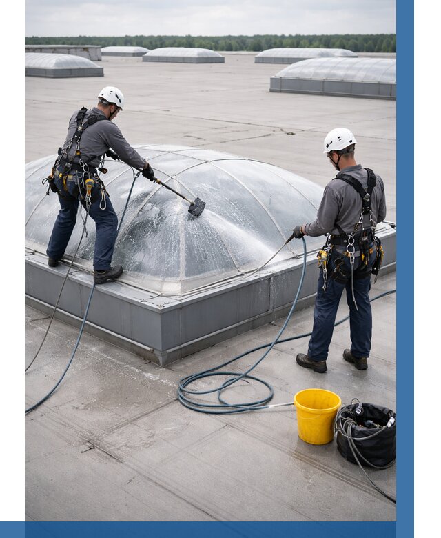 Мойка зенитных фонарей в Зеленодольске, заказать от 4658 р. | ВЫСОТНИК-Злн