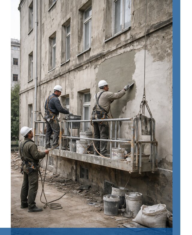 Капитальный ремонт фасада в Зеленодольске от 4347 р. | ВЫСОТНИК-Злн