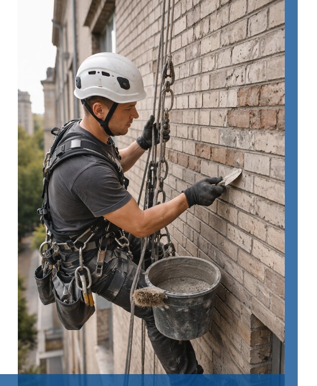 Ремонт кирпичной кладки фасада в Зеленодольске от 1863 р. | ВЫСОТНИК-Злн