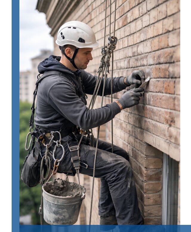 Качественный ремонт кирпичной кладки фасада в Зеленодольске с гарантией