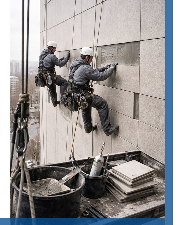 Ремонт фасада из керамогранита в Зеленодольске от 2588 р. | ВЫСОТНИК-Злн