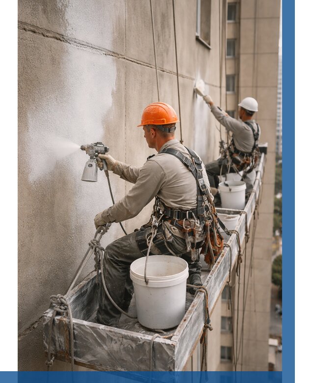 Грунтовка фасада на высоте в Зеленодольске от 124 р. | ВЫСОТНИК-Злн