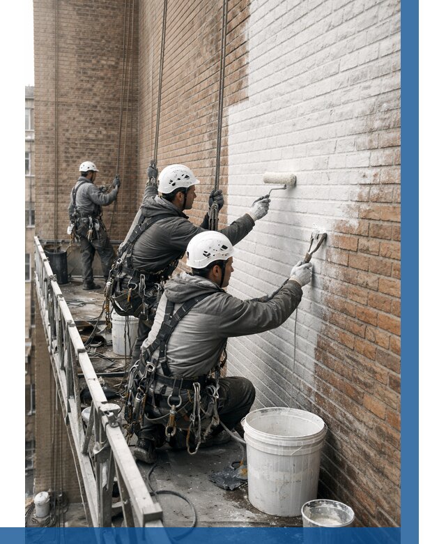 Покраска кирпичного фасада в Зеленодольске от 362 р. | ВЫСОТНИК-Злн