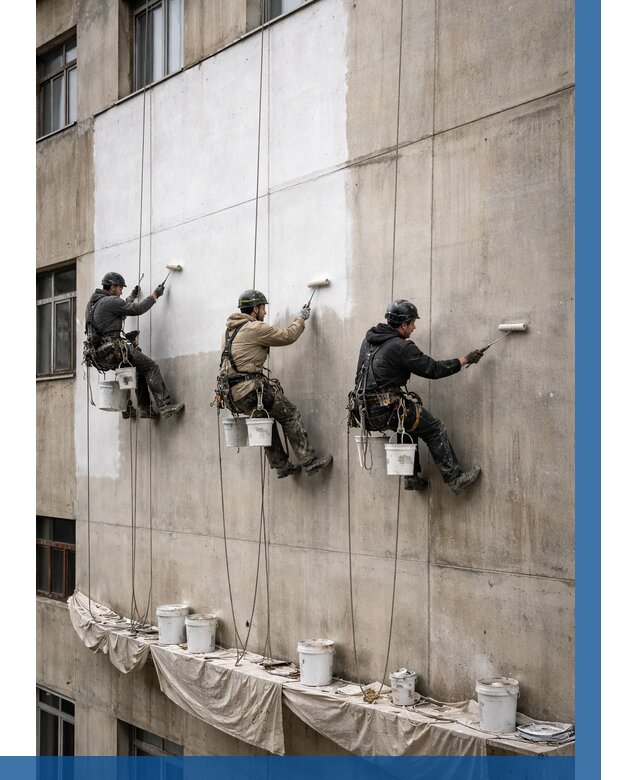 Покраска бетонного фасада в Зеленодольске от 362 р за м2 | ВЫСОТНИК-Злн