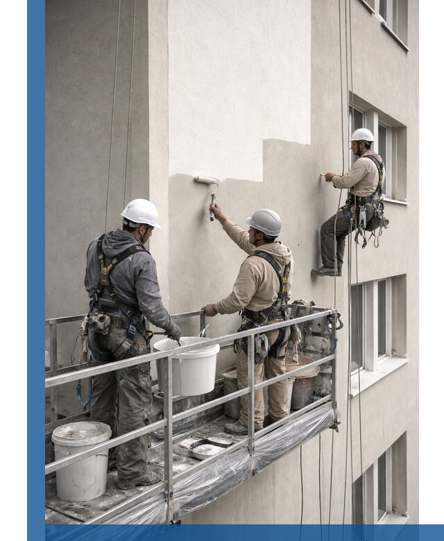 Покраска оштукатуренного фасада в Зеленодольске под ключ с гарантией