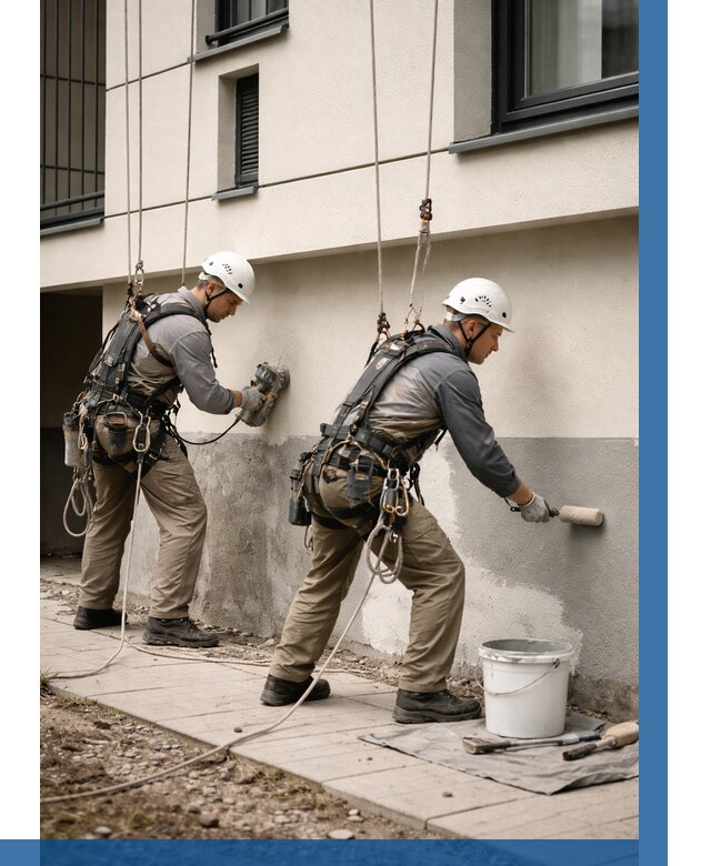 Окраска цоколя здания в Зеленодольске от 466 р. под ключ | ВЫСОТНИК-Злн