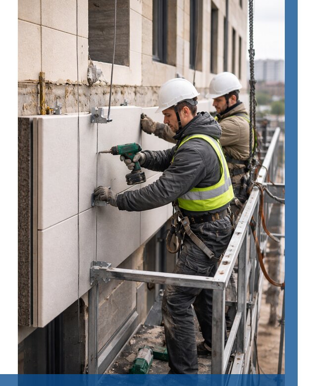 Монтаж фасадных термопанелей в Зеленодольске от 1553 р. | ВЫСОТНИК-Злн