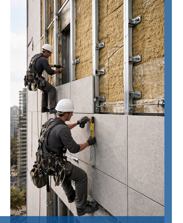 Монтаж вентилируемого фасада в Зеленодольске от 3623 р. | ВЫСОТНИК-Злн