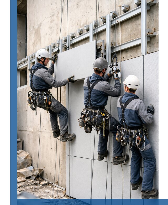 Монтаж вентилируемого фасада в Зеленодольске под ключ с гарантией качества