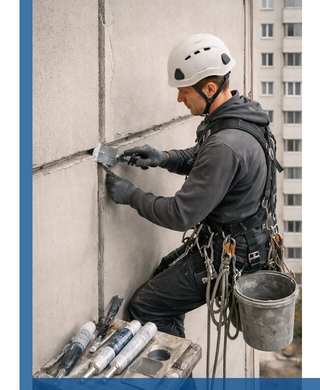 Ремонт межпанельных швов в Зеленодольске герметизация и восстановление