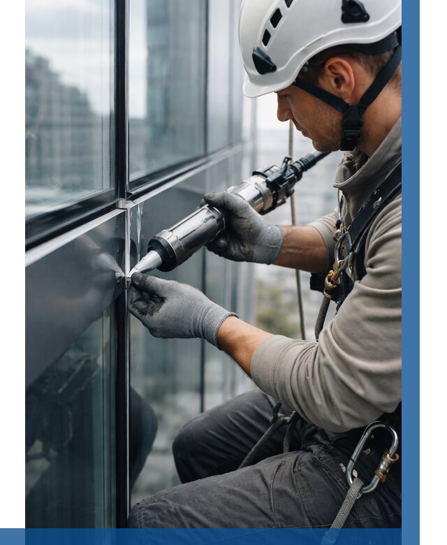 Герметизация стыков витража в Зеленодольске от 1242 р. | ВЫСОТНИК-Злн