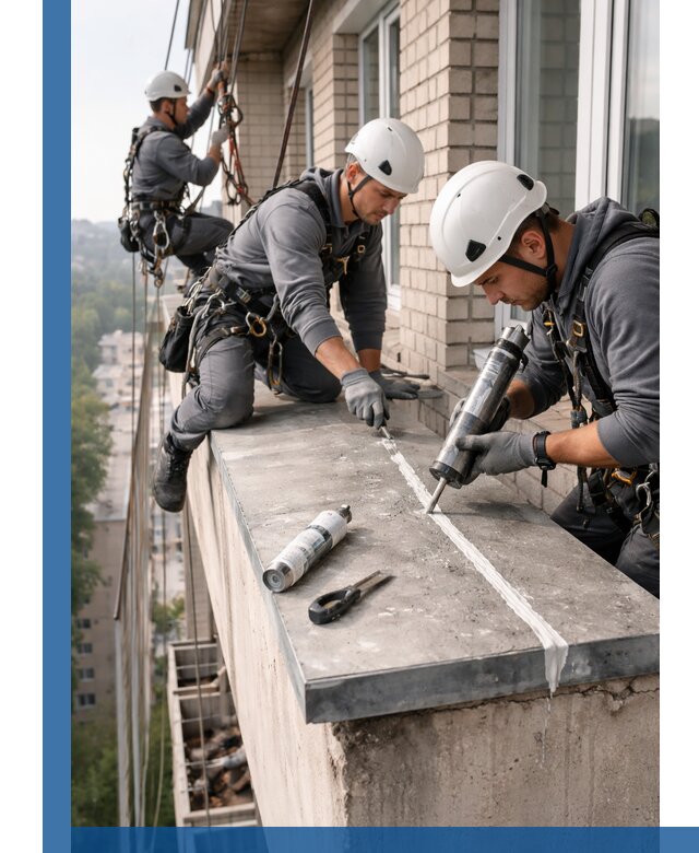 Герметизация балконного козырька в Зеленодольске профессионально