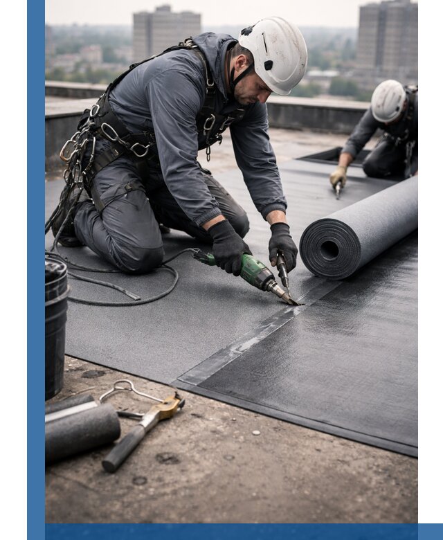 Ремонт мягкой кровли в Зеленодольске с выездом промальпинистов