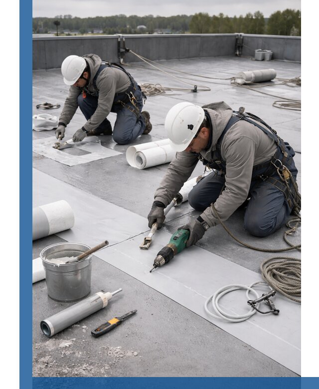 Ремонт мембранной кровли в Зеленодольске качественно и с гарантией