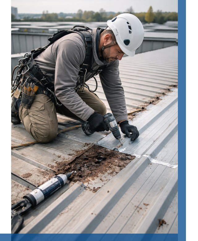 Ремонт профнастила на кровле в Зеленодольске от 725 р. | ВЫСОТНИК-Злн