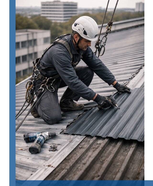 Ремонт профнастила на кровле в Зеленодольске, работы под ключ