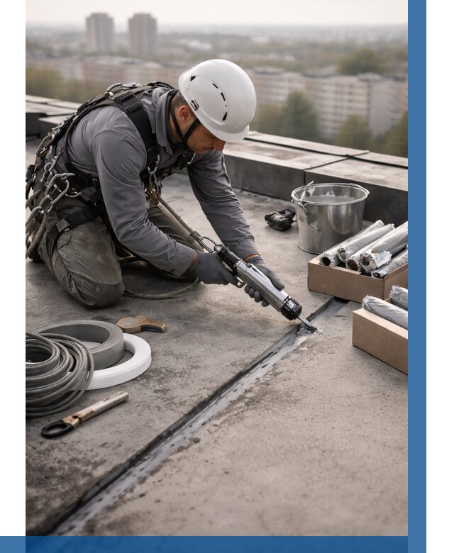 Герметизация швов кровли в Зеленодольске от 466 р./м2 | ВЫСОТНИК-Злн