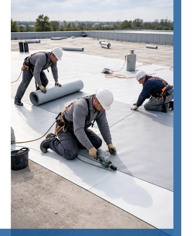 Монтаж мембранной кровли под ключ в Зеленодольске от 1242 р. | ВЫСОТНИК-Злн