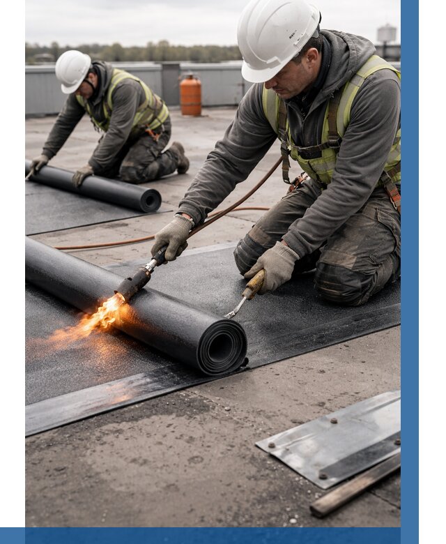 Монтаж наплавляемой кровли в Зеленодольске от 880 р. — ВЫСОТНИК-Злн