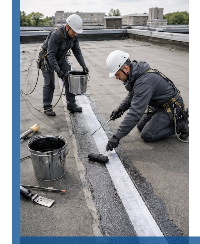 Гидроизоляция кровли мастикой в Зеленодольске надежная защита