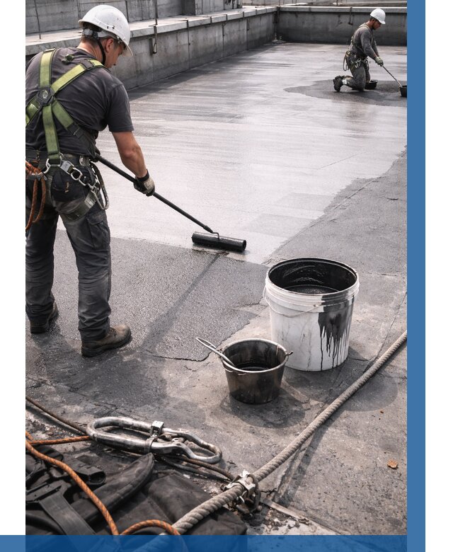 Гидроизоляция кровли жидкой резиной в Зеленодольске от 518 р. | ВЫСОТНИК-Злн