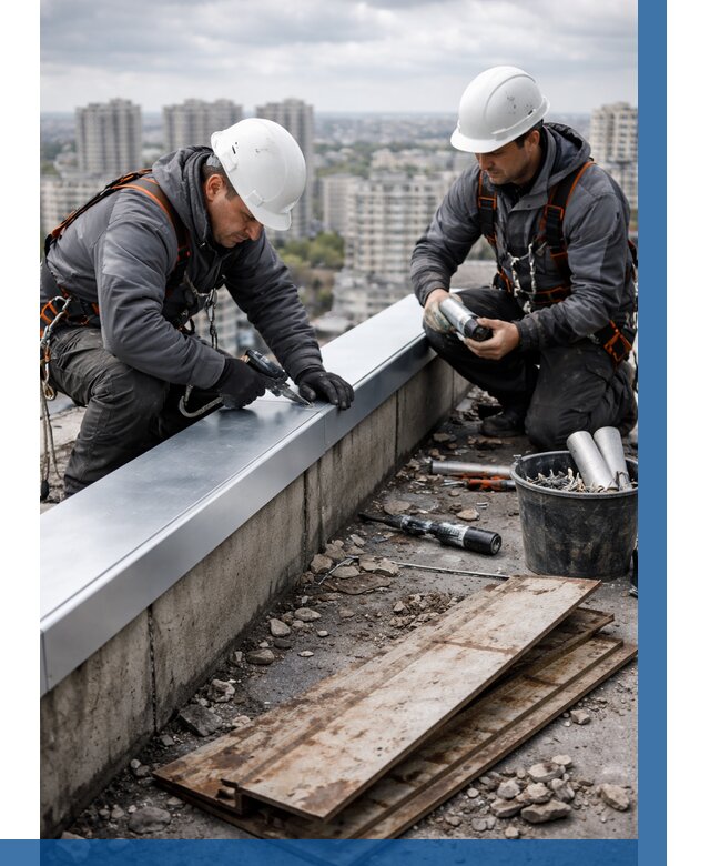 Замена парапетных крышек под ключ в Зеленодольске от 1242 р. | ВЫСОТНИК-Злн