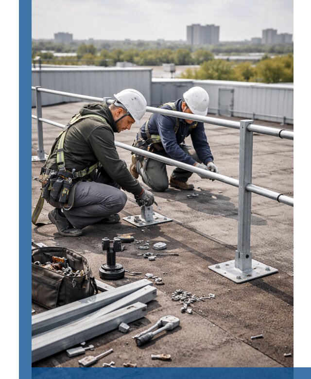 Монтаж кровельного ограждения в Зеленодольске под ключ с гарантией