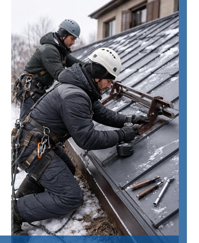 Монтаж снегозадержателей в Зеленодольске от 466 р. | ВЫСОТНИК-Злн