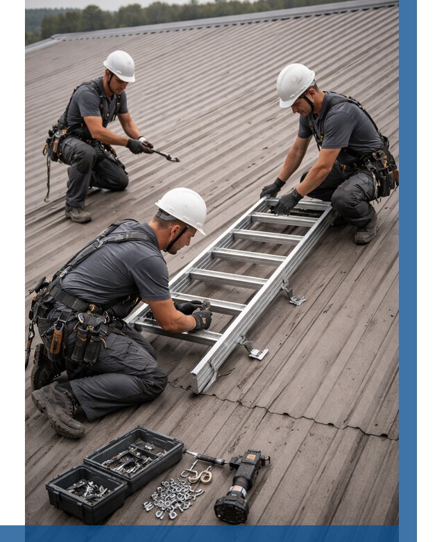 Монтаж кровельной лестницы в Зеленодольске от 4658 р. | ВЫСОТНИК-Злн