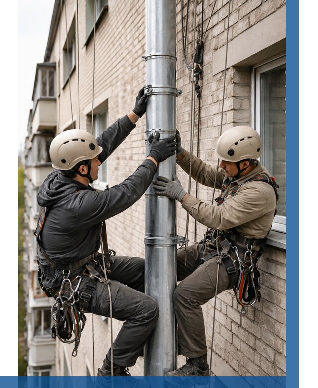 Замена водосточных труб в Зеленодольске от 6728 р. | ВЫСОТНИК-Злн