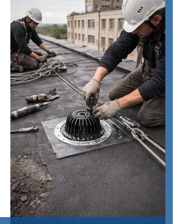 Установка водосточных воронок в Зеленодольске цена от 3623 р. | ВЫСОТНИК-Злн