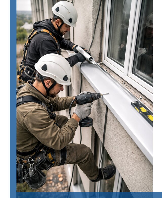 Профессиональный монтаж оконных отливов и отведения воды в Зеленодольске