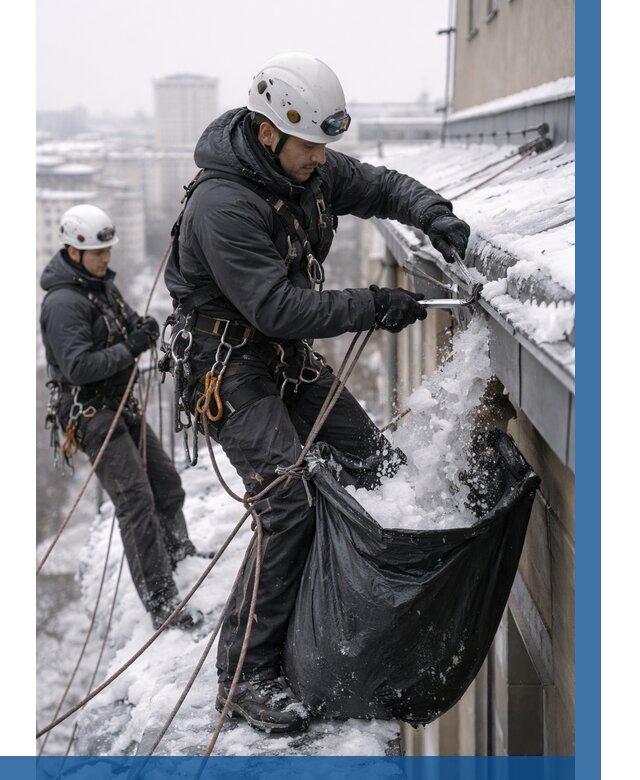 Аварийная очистка крыши в Зеленодольске под ключ от 311 р. | ВЫСОТНИК-Злн