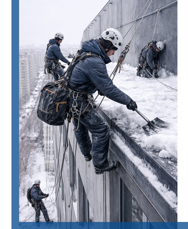 Абонентское обслуживание кровли зимой в Зеленодольске регулярный уход