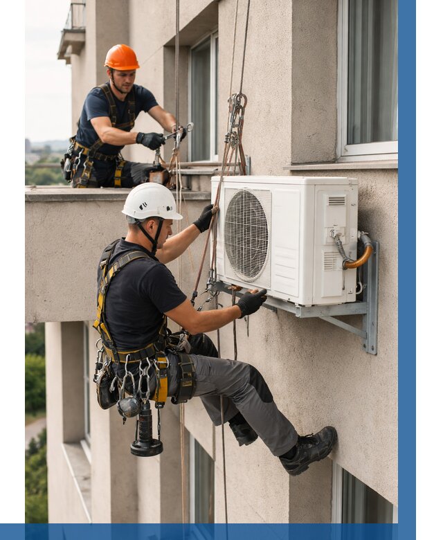 Монтаж внешнего блока кондиционера в Зеленодольске от 6728 р. | ВЫСОТНИК-Злн