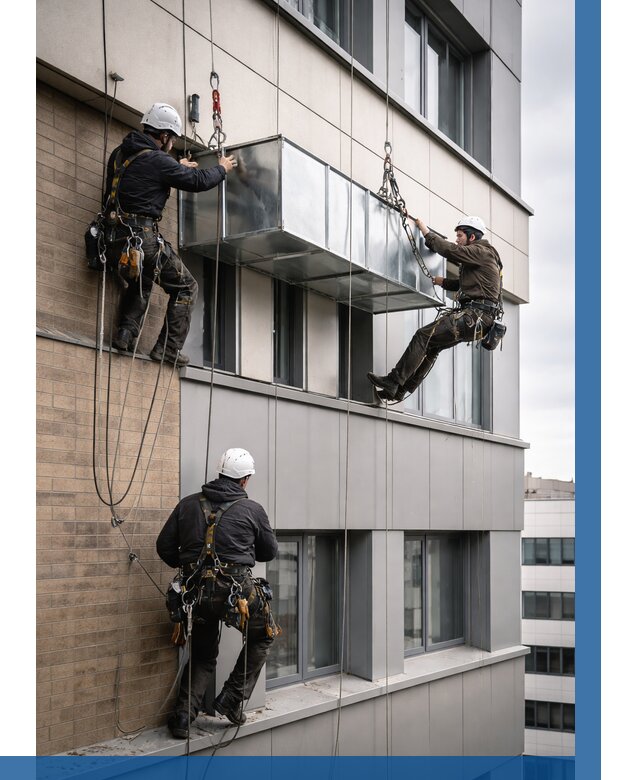 Монтаж воздуховодов на фасаде в Зеленодольске от 1553 р. | ВЫСОТНИК-Злн