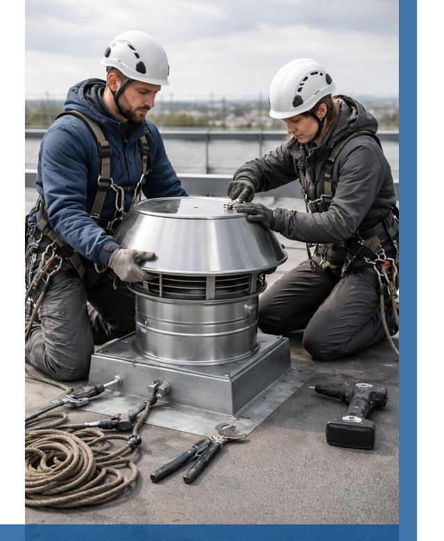 Установка дефлекторов на кровле в Зеленодольске от 4658 р. | ВЫСОТНИК-Злн