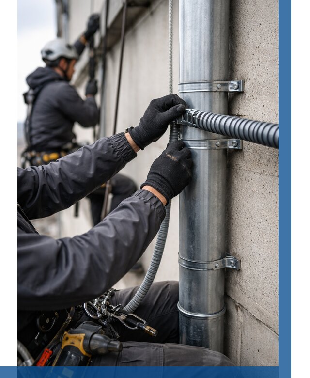 Монтаж гофры для кабеля в Зеленодольске от 311 р. | ВЫСОТНИК-Злн