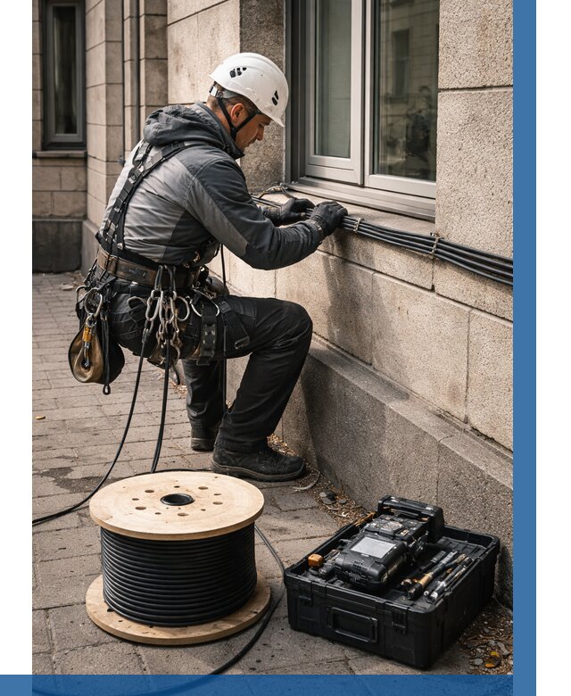 Прокладка оптоволоконного кабеля в Зеленодольске от 828 р. | ВЫСОТНИК-Злн