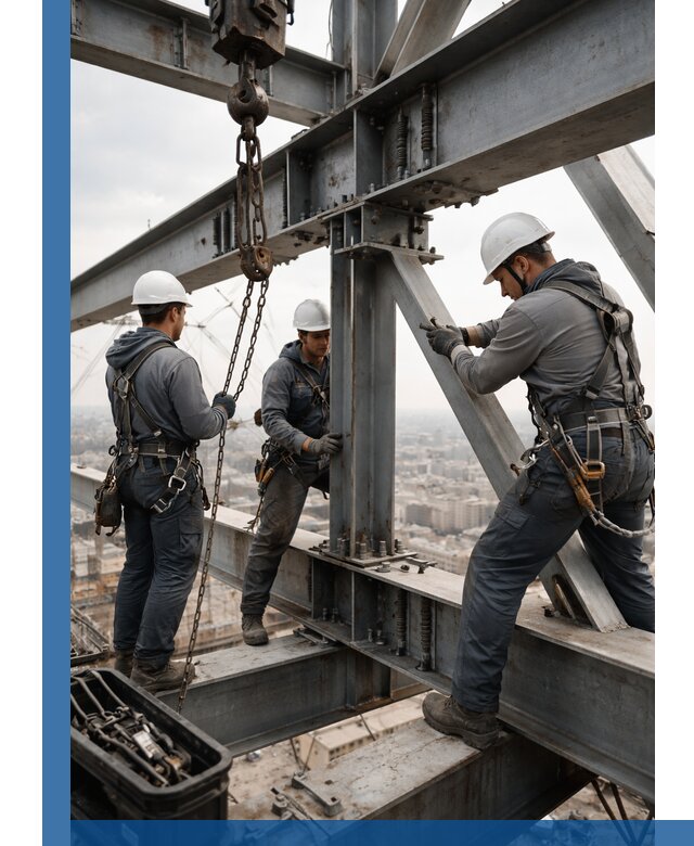 Профессиональный монтаж металлоконструкций на высоте в Зеленодольске