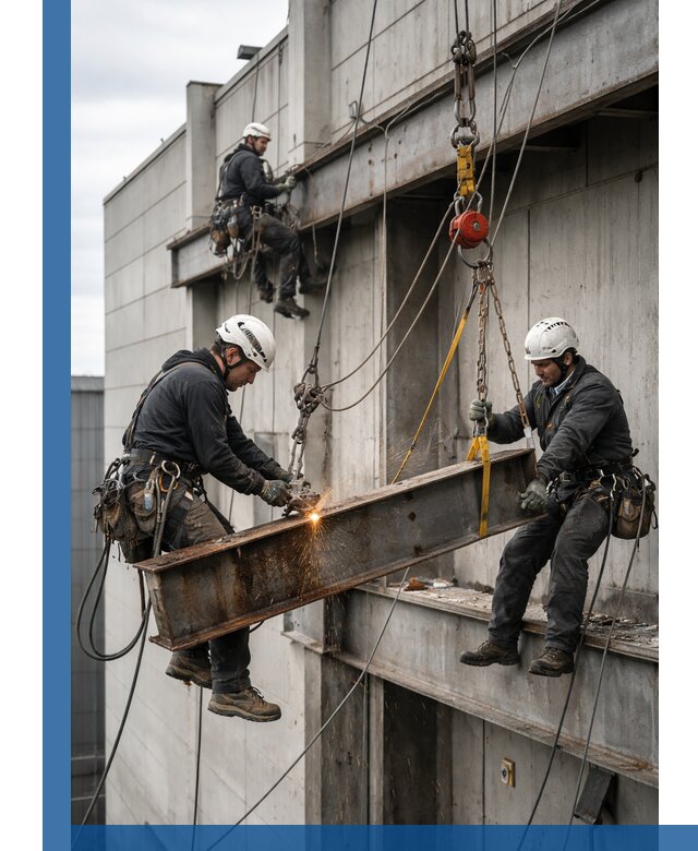 Демонтаж металлоконструкций на высоте в Зеленодольске под ключ